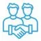 Icon depicting two people shaking hands