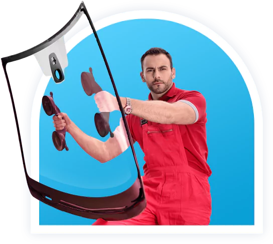Certified WindshieldHUB technician performing a local windshield replacement